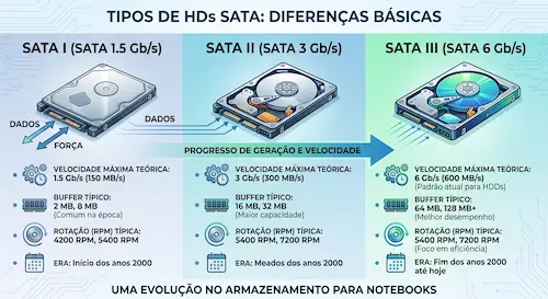 A evolução dos Hds Sata